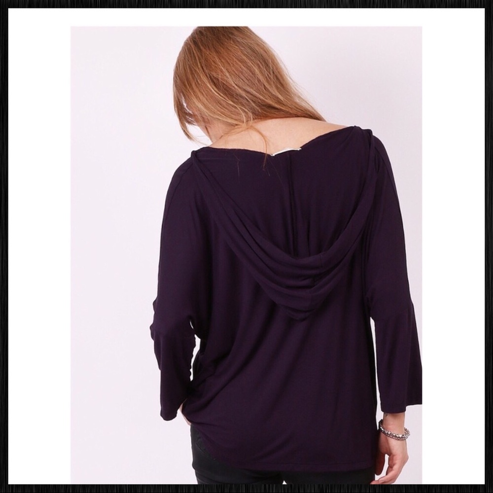 Dip Dye HOODIE in NIGHTSHADE - Picture 3 of 4